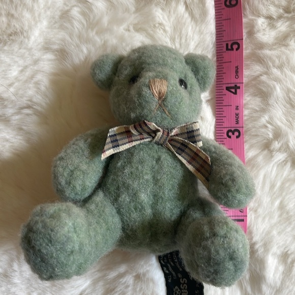 Cute Little Russ Little Hugs Green Teddy Bear with Plaid Bow 🧸 - Picture 8 of 8